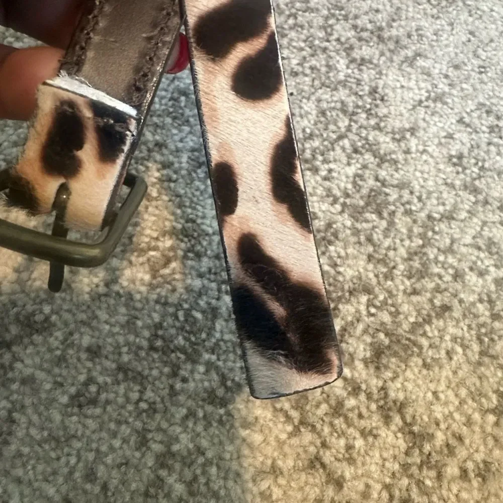 J. Crew Collection Mohair Leopard Women’s Belt M - Picture 3 of 7
